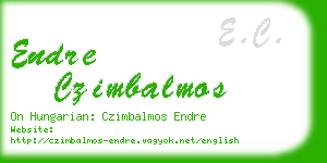 endre czimbalmos business card